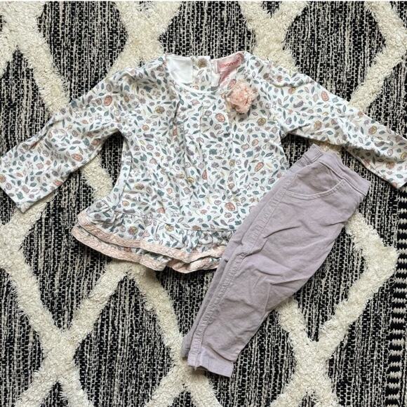 Baby Clothing Set with Floral and Denim Pieces size 3-6 mo fall winter bundle - Picture 5 of 5